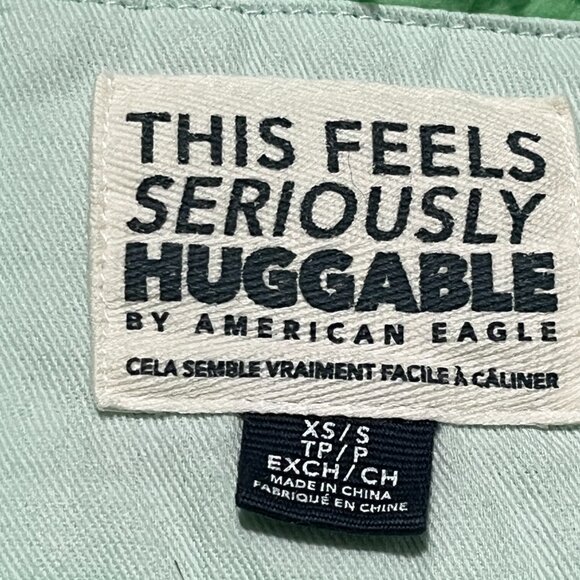 American Eagle Womens Bear Hug Oversized Sherpa Jacket XS/S Green Chunky Cozy - Picture 4 of 8